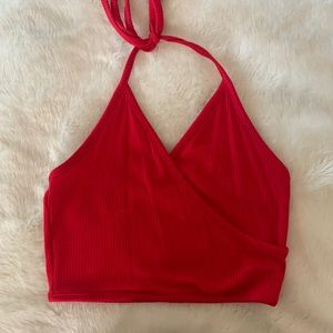 Red Crop top